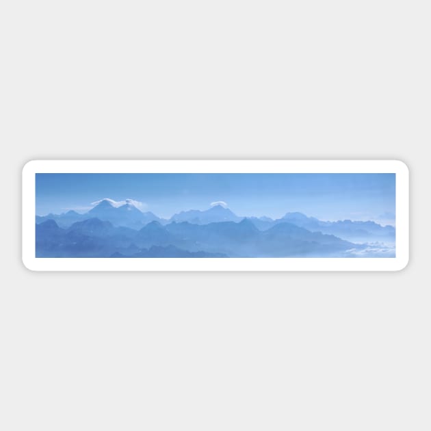 Mount Everest in the Himalayas Sticker by JohnDalkin